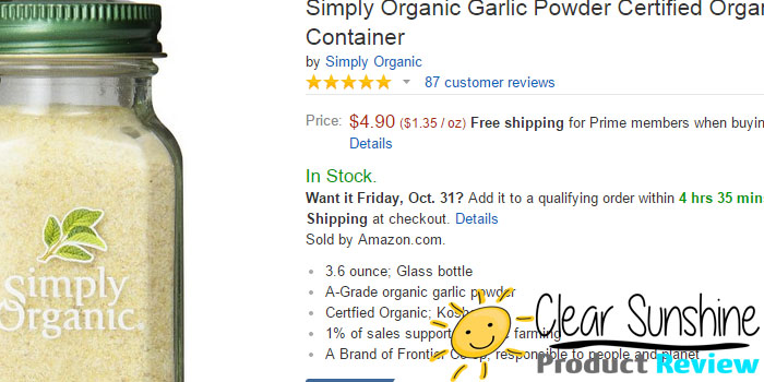 Simply Organic Spices Review Garlic Amazon
