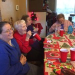 Some of the ladies enjoying the goodies!